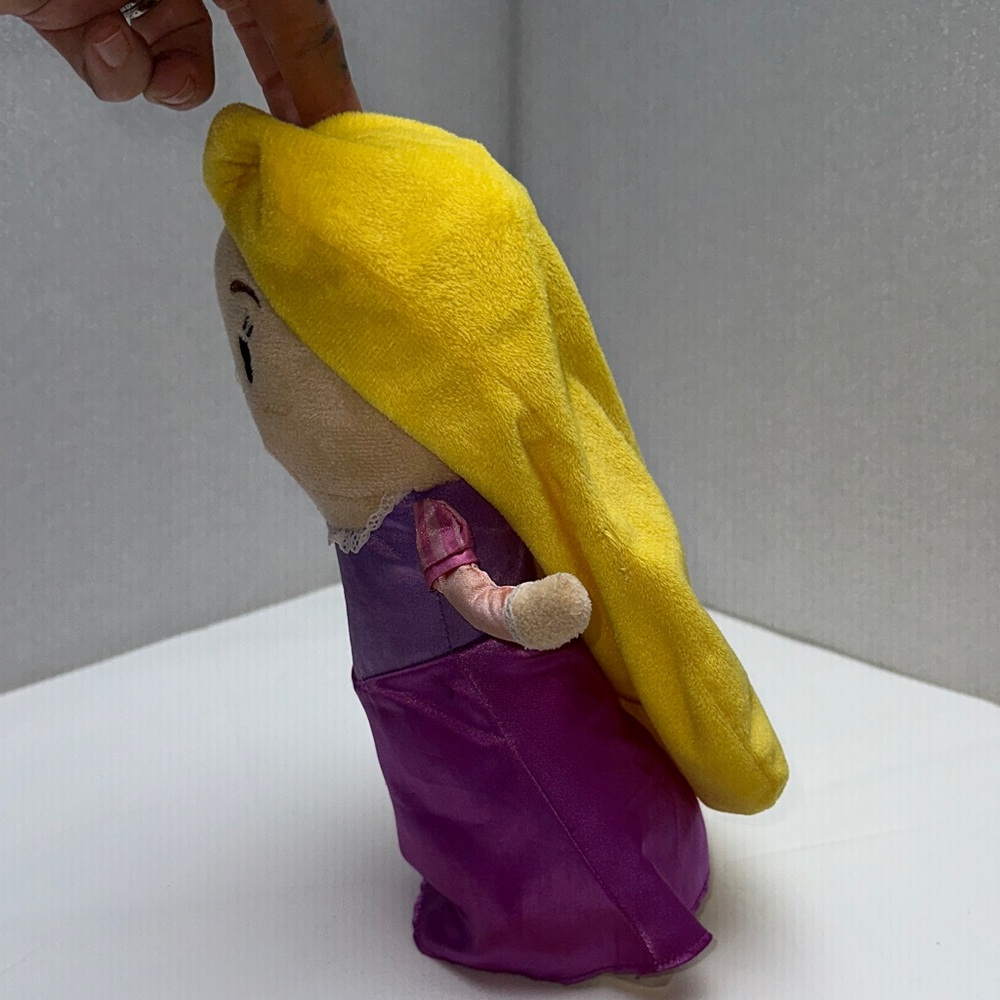 Tangled’s Rapunzel Princess Doll plush with Yellow Hair and Purple Dress - Picture 7 of 9